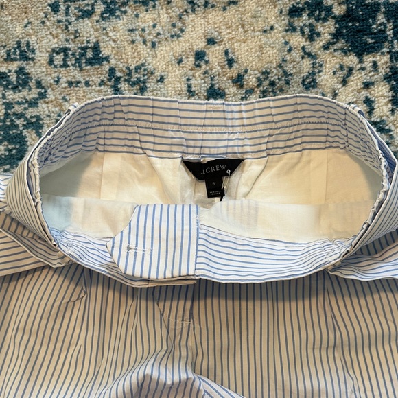 J. Crew High Waist Blue Striped Shorts with Bow Nautical NWT 6 - Picture 7 of 8